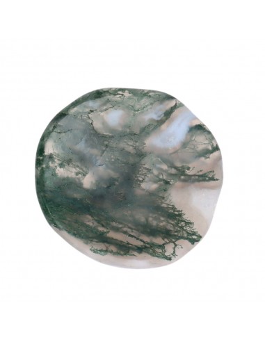 Moss Agate Flat Tumbled A Grade