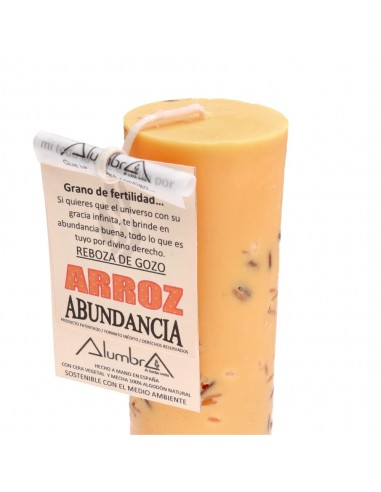Bougie rituelle Abondance avec du riz