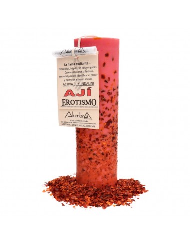 Erotic Ritual Candle with Chili Peppers