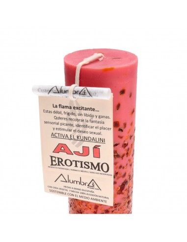 Erotic Ritual Candle with Chili Peppers
