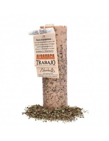 Vela Artesanal con Albahaca - Trabajo