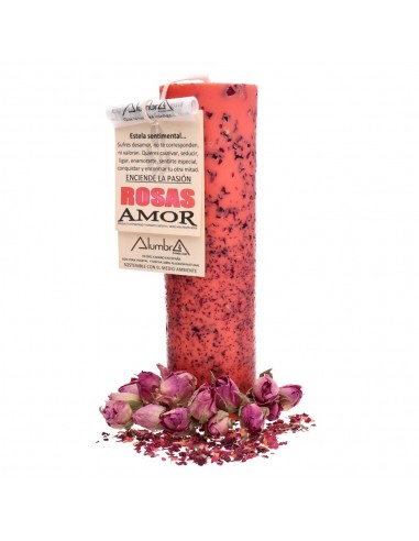 Love Ritual Candle with Roses