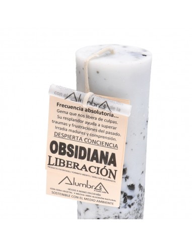 Liberation Ritual Candle with Obsidian
