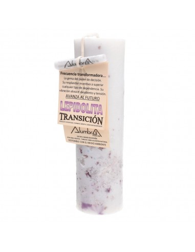 Transition Ritual Candle with Lepidolite