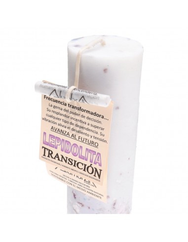 Transition Ritual Candle with Lepidolite