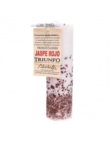 Triumph Ritual Candle with Red Jasper