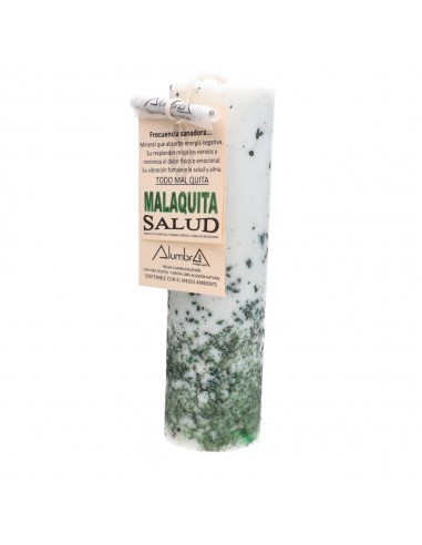 Bougie rituelle de santé en malachite