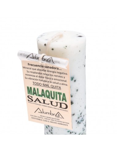 Vela Artesanal con Malaquita - Salud