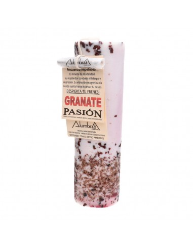 Bougie rituelle Passion avec grenat