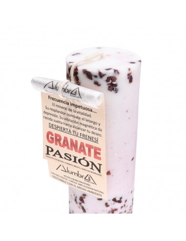 Bougie rituelle Passion avec grenat