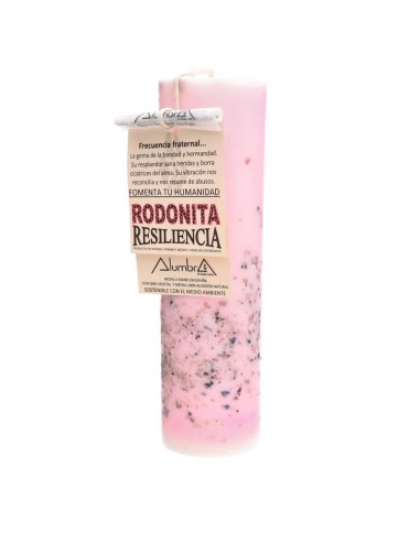 Resilience Ritual Candle with Rhodonite