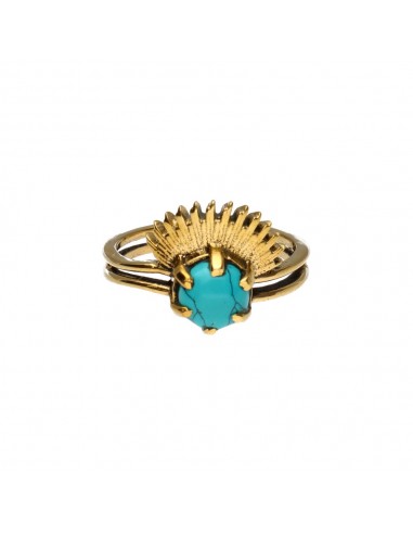 Bronze Ring with Random Mineral -56-