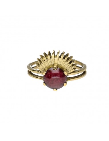 Bronze Ring with Random Mineral -56-