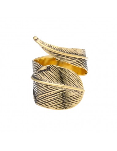 Adjustable Feather Bronze Ring -14.3-