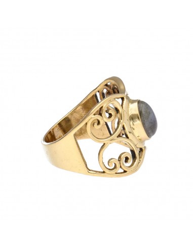Anel de Bronze com Labradorite -9-