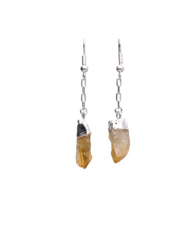 Silver Plated Heated Citrine Earrings