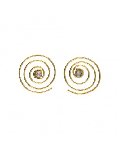 Pendientes de Bronce con Mineral -52-