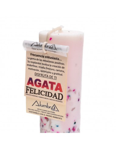 Vela Ritual da Felicidade com Ágata