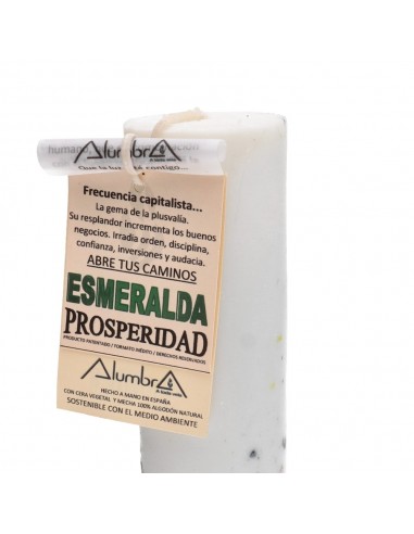 Vela Artesanal con Esmeralda -...