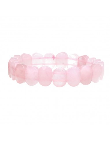 Bracelet à facettes en quartz rose