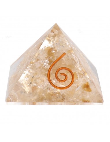 Pyramide de Citrine en Résine avec...