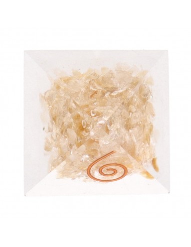 Pyramide de Citrine en Résine avec...