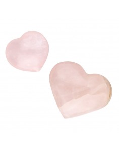 Corazón Pulido de Cuarzo Rosa