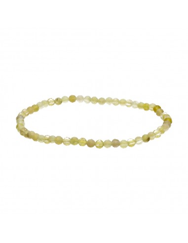 Bracelet à facettes en opale jaune 3mm