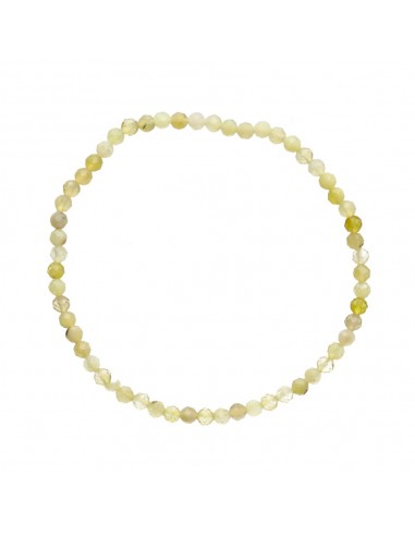 Bracelet à facettes en opale jaune 3mm
