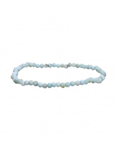 Pulsera Facetada de Cuarzo Larimar 3mm