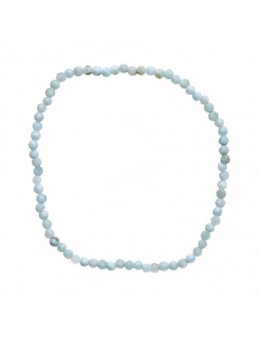 Pulsera Facetada de Cuarzo Larimar 3mm