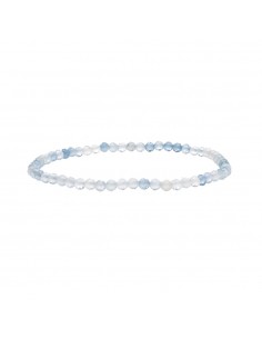 Bracelet aigue-marine 3mm à...