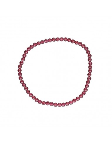 Pulseira de granada facetada 3mm