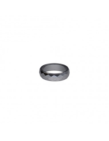 Hematite Faceted Ring 6mm