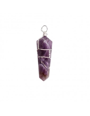 Pendentif biterminé en améthyste...