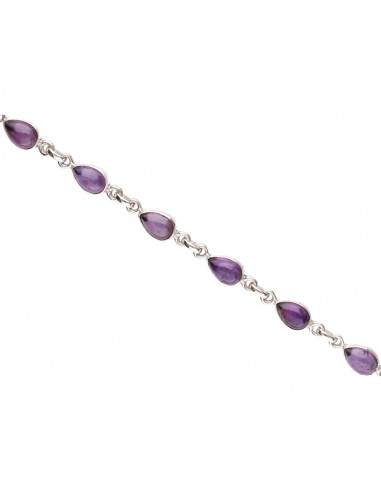 Amethyst Drops Bracelet in 925...