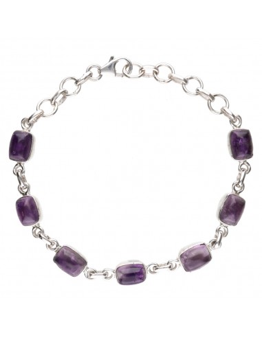 Bracelet d'améthyste en argent 925