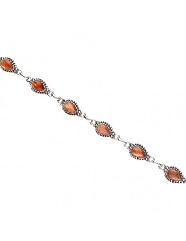 Sunstone Drops Bracelet in 925...