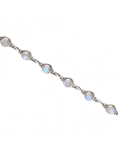 925 Sterling Silver Moonstone Circle...