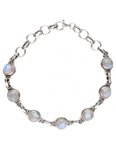 925 Sterling Silver Moonstone Circle...