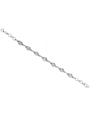925 Sterling Silver Moonstone Circle...