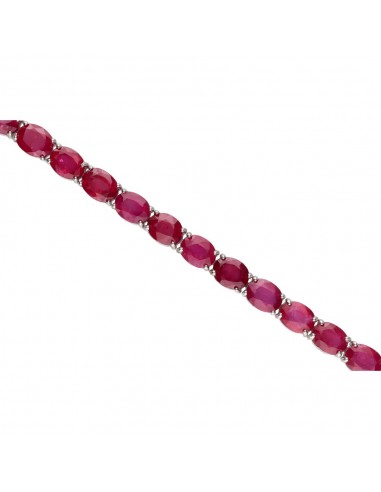 Faceted Ruby Bracelet in Sterling...