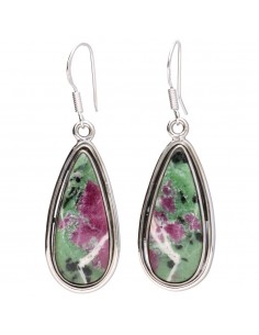 Ruby earrings with Zoisite...