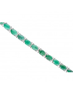 Faceted Emerald Bracelet in...