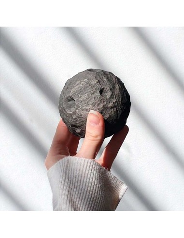 Large Silver Obsidian Moon