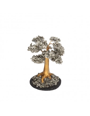 Mini arbre en pyrite avec base en pyrite