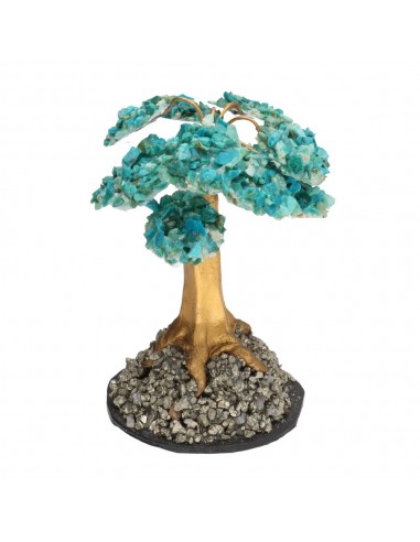 Mini arbre en chrysocolle avec base...