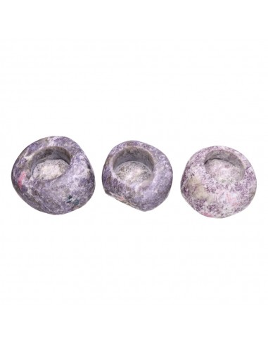 Castiçais de mica lepidolite