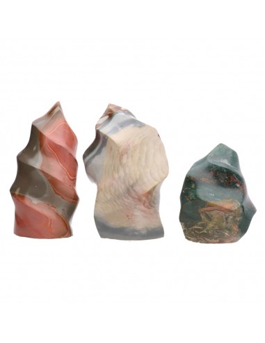 Polished Polychrome Jasper Figures