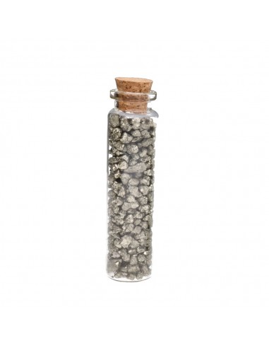 Glass Flask with Pyrite Chips